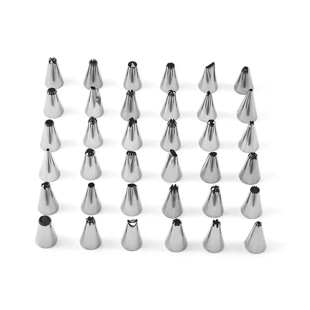 Kit con 66 herramientas y utensilios para decoración de pasteles + base giratorio