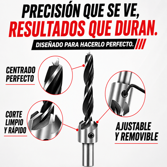 Set De 7 Brocas Avellanadoras De 3-10mm Para Carpinteria