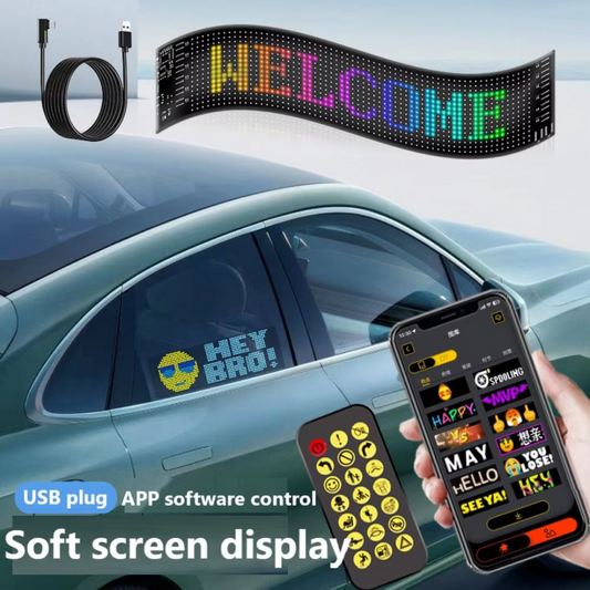 AutoFlex LED Pantalla LED (35X10CM) flexible para auto